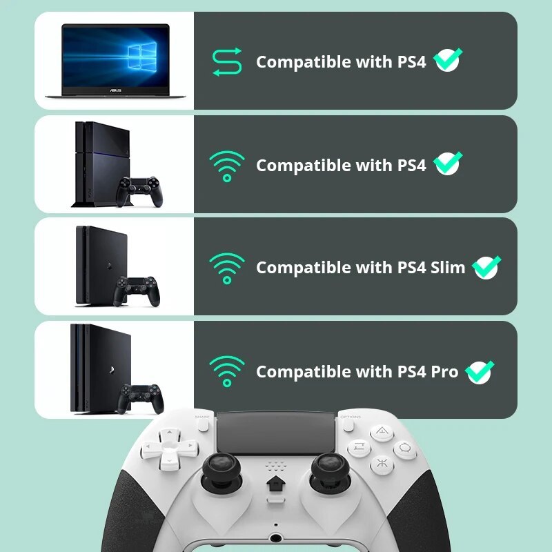DATA FROG Bluetooth Wireless Controller For PS4 Controller Gamepad For PC Joystick For PS4/PS4