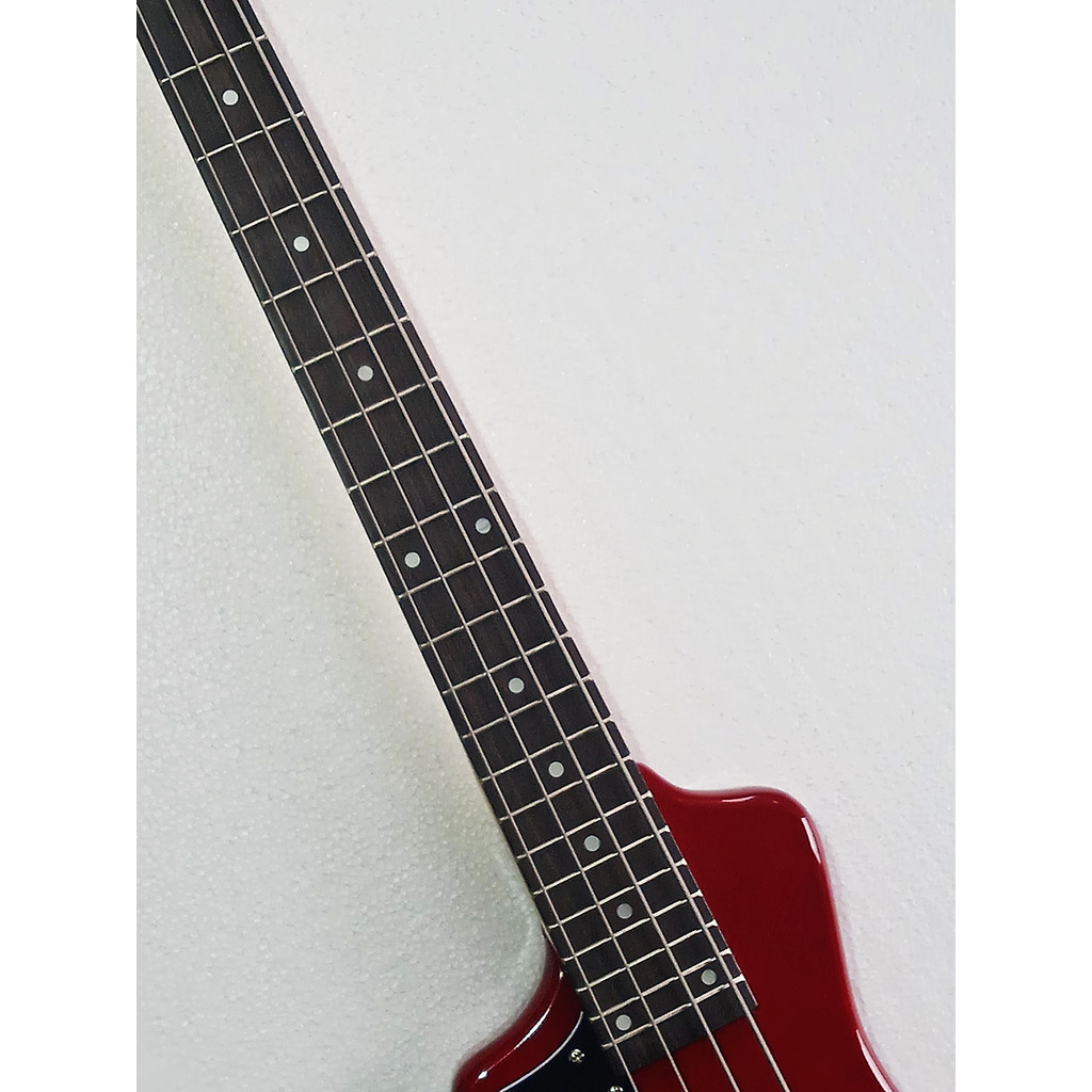 Electric Bass Glossy Red Left-handed 4 String Hofner short Bass Mini Travel Guitar