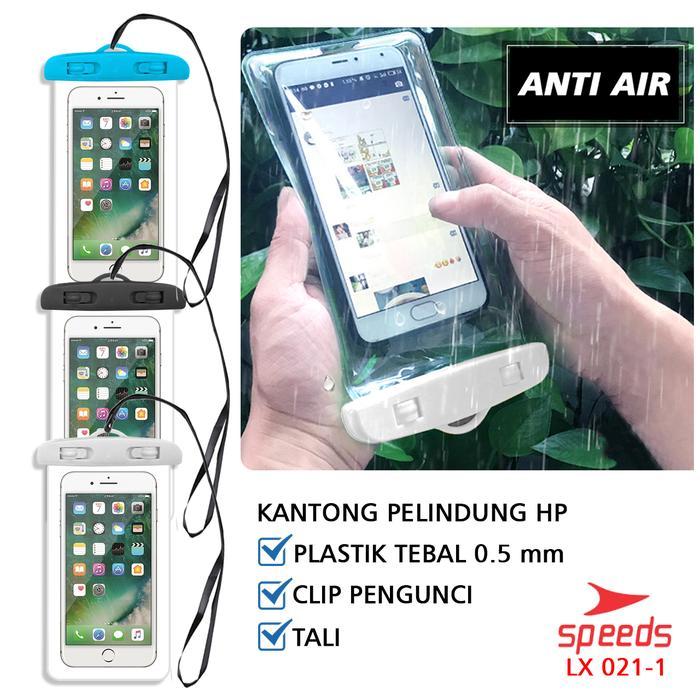SPEEDS Sarung HP Tempat HP Case Kantong Anti Air Waterproof Handphone Outdoor Anti Air Max 7Inch