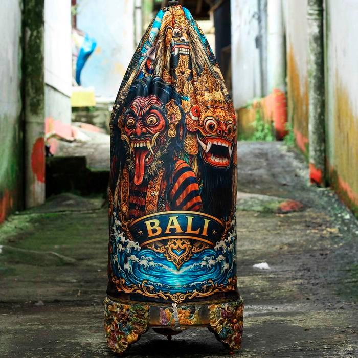 ASLI KERODONG FULL PRINTING MOTIF LEAK BARONG BALI UNTUK KRODONG SANGKAR UKURAN SANGKAR LOVEBIRD