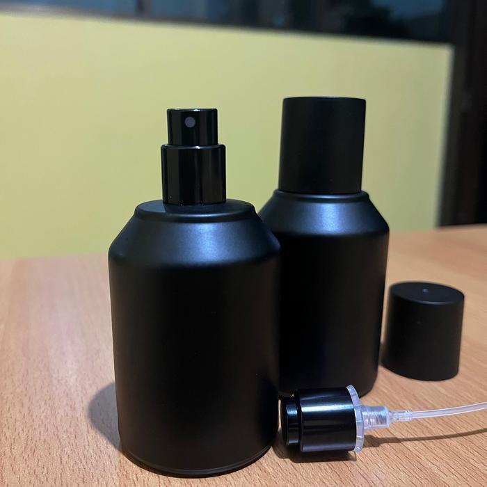 Px417 Botol Parfum 50Ml Black Mate / Botol Parfum 50Ml Hitam Doff / Botol Parfum 50Ml Semi Press
