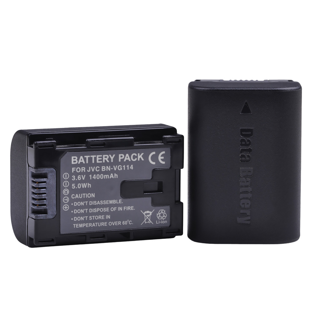 2pc 1400mAh BN-VG114 VG114 BN VG114 Battery+LED Charger for JVC BN-VG107 BN-VG107U BN-VG108U