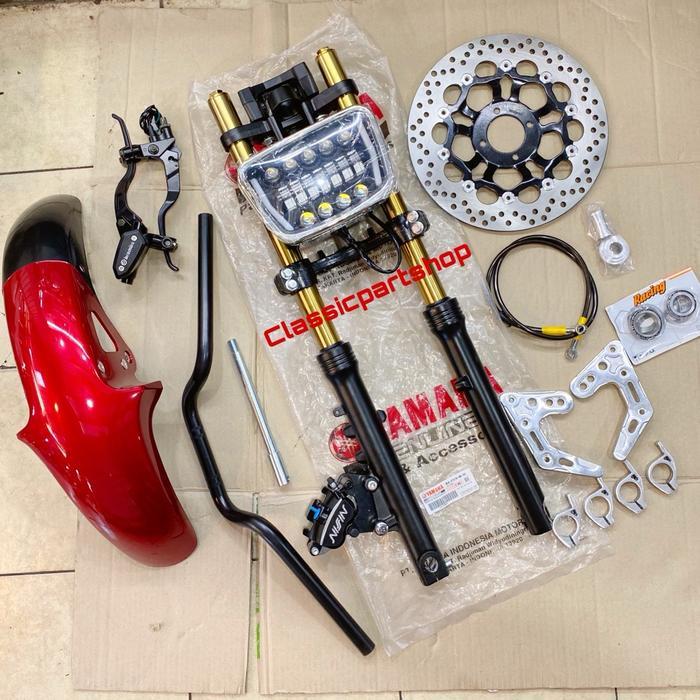 shock shok skok depan ninja r rr ss as gold pnp yamaha rx king style jogja set daymaker oval rx king