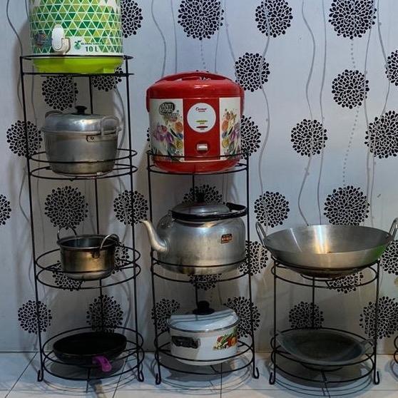 Rak Panci Rak Wajan Rak Serbaguna Bahan Besi 6Mm
