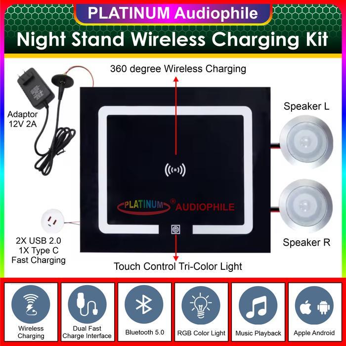 Promo Wireless Charging Night Stand Diy Kit Bluetooth Mp3 Deer Amplifier Multimedia