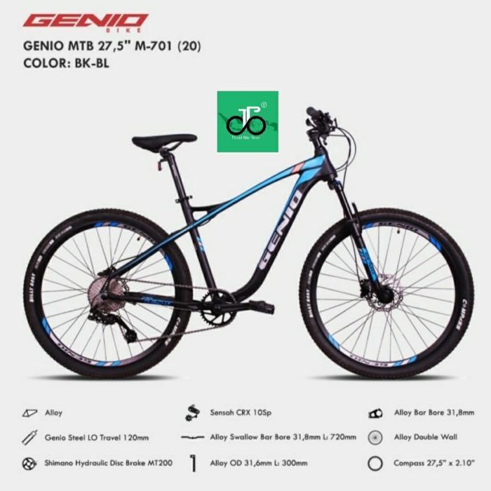Sepeda MTB 27.5" Genio M701 (M-701) (Frame alloy, 10spd, rem hydrolic)