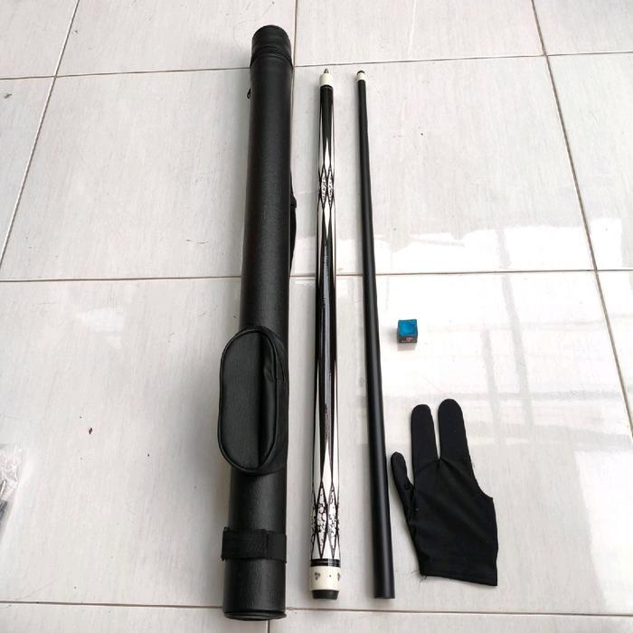 Stik Stick billiard biliyard biliard bilyard paket komplit hitam new motif
