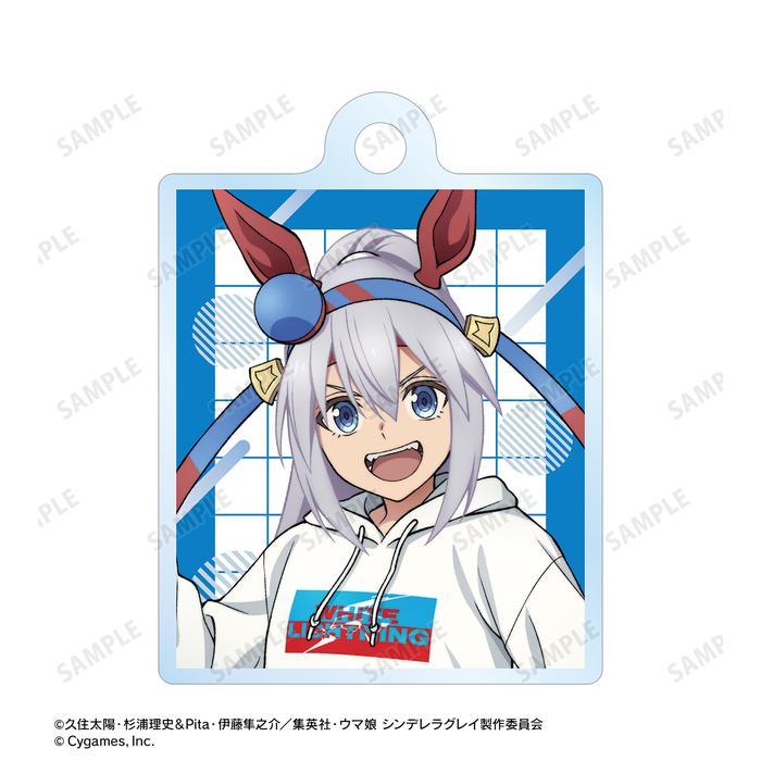 HOT SALE UMA MUSUME: CINDERELLA GRAY TAMAMO CROSS DOUBLE WIRE ACRYLIC KEYCHAIN POP UP SHOP IN