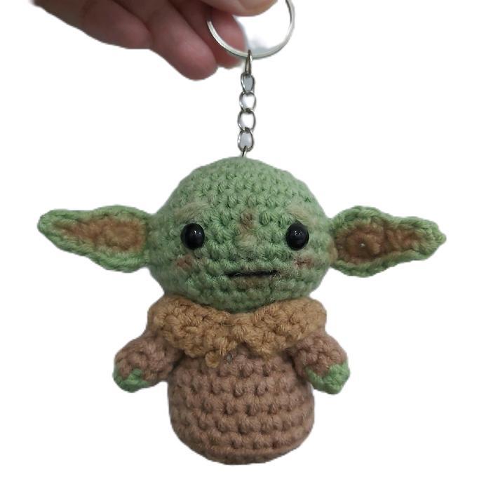 Boneka Rajut Baby Yoda Gantungan Kunci Rajut Baby Yoda Baby Yoda Amigurumi Crochet Keychain Terlaris