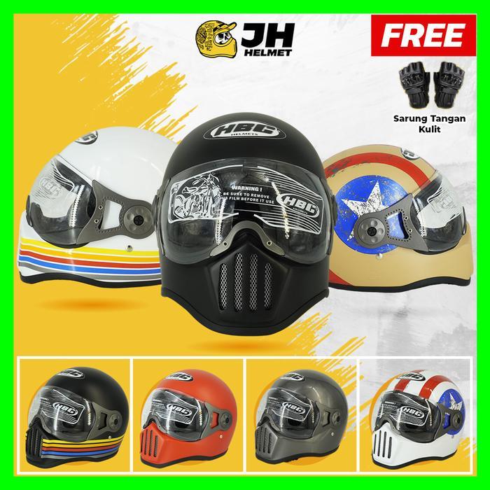 Helm Cakil Hbc Pilot Visor + Free Bonus (Bogo/Retro/Klasik/Vintage )