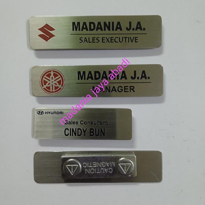 "New" pin magnet / name tag magnet / nama dada magnet custom