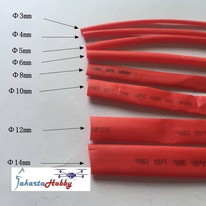 Heat Shrink Kabel Selongsong Bakar 5mm Merah