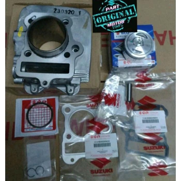 blok seher 1set piston kit paking blok atas bawah smash 110 old smash New 110 ori SGP