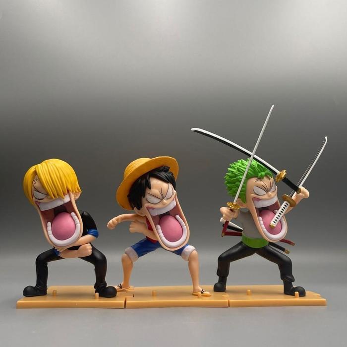 Set Trio Luffy Zoro Sanji One Piece Action Figure PVC D-SCD075