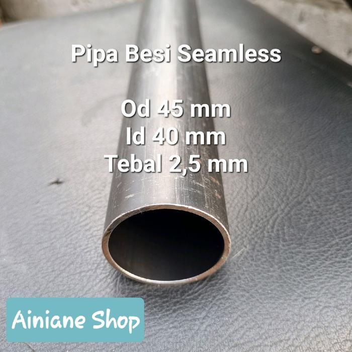 Pipa Besi Seamless Od 45 mm Id 40 mm Tebal 2,5 mm Panjang 50 cm