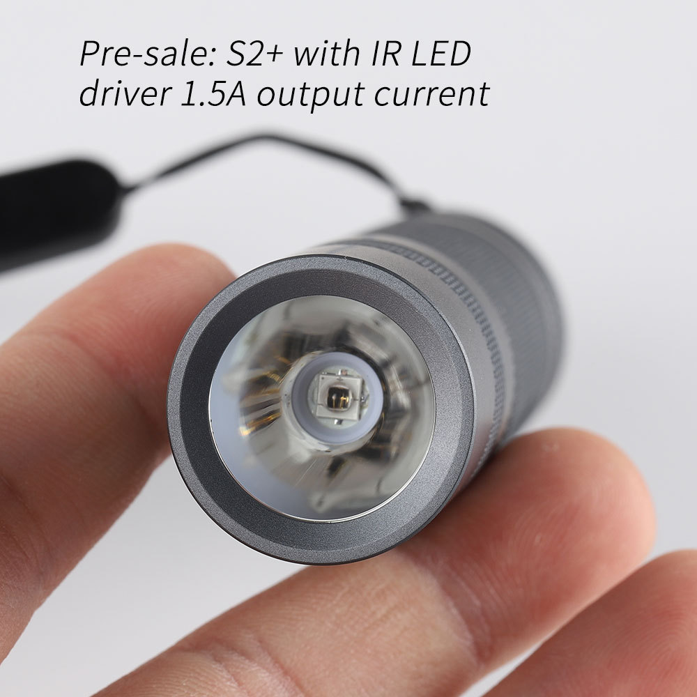 Convoy S2+ with IR LED,infrared 850nm 940nm 18650 flashlight