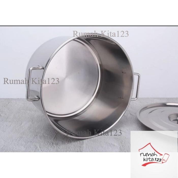 Bisa Grab! Panci Stainless Jumbo Tinggi Baso Soto Stock Pot Besar Tebal