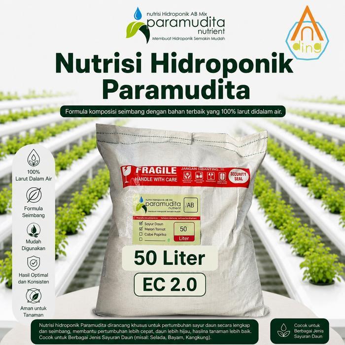 AB Mix Sayur Daun 50 LITER Paramudita Nutrient Nutrisi Hidroponik
