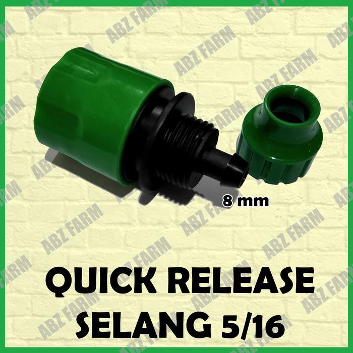 BERMUTU Konektor sambungan quick release selang 5/16 inch