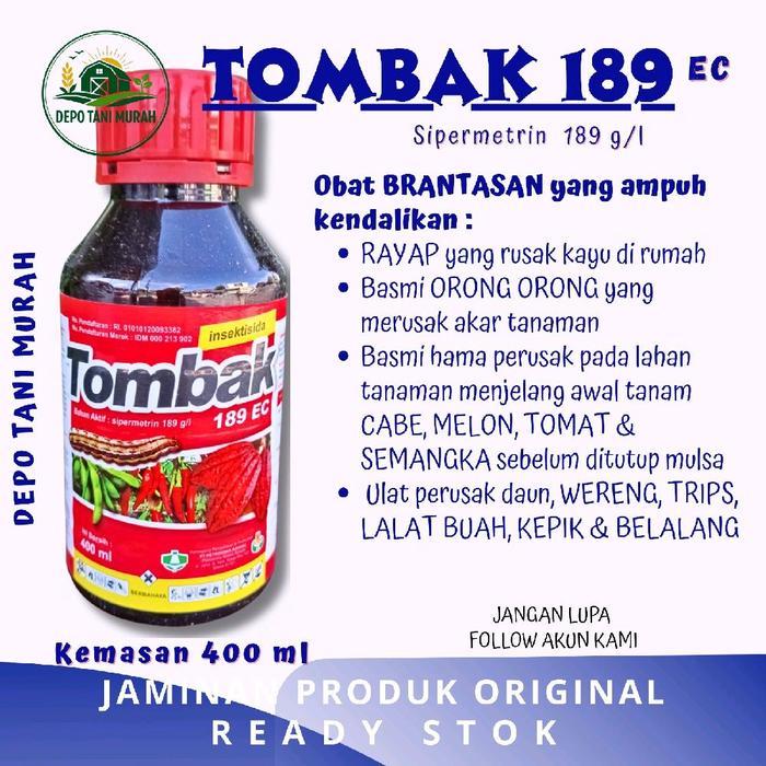 TOMBAK 189 EC-Sipermetrin 400 ml Obat BRANTASAN ampuh basmi Rayap di rumah, Orong2, Kaper, Walang