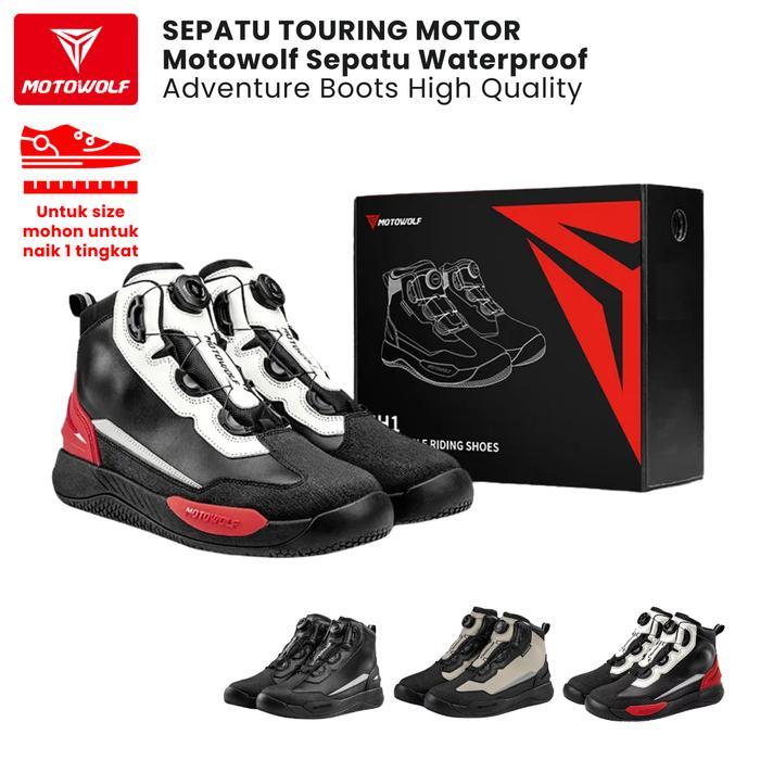 Sepatu Touring Motor Motowolf Waterproof Adventure Boots High Quality Terlaris