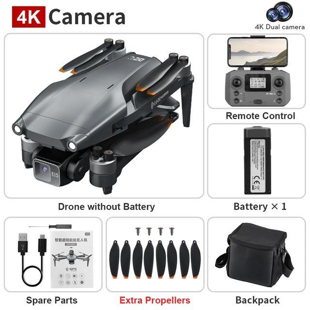 LYZRC L600 PRO MAX GPS 3 Axis EIS Gimbal 5G WiFi FPV Drone Camera Obstacle Avoidance Brushless - L60