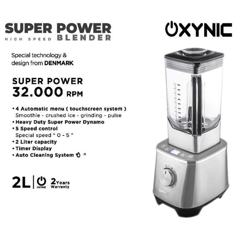 OXYNIC Super Power Blender touchscreen Kapasitas 2L Heavy Duty 32.000 RPM