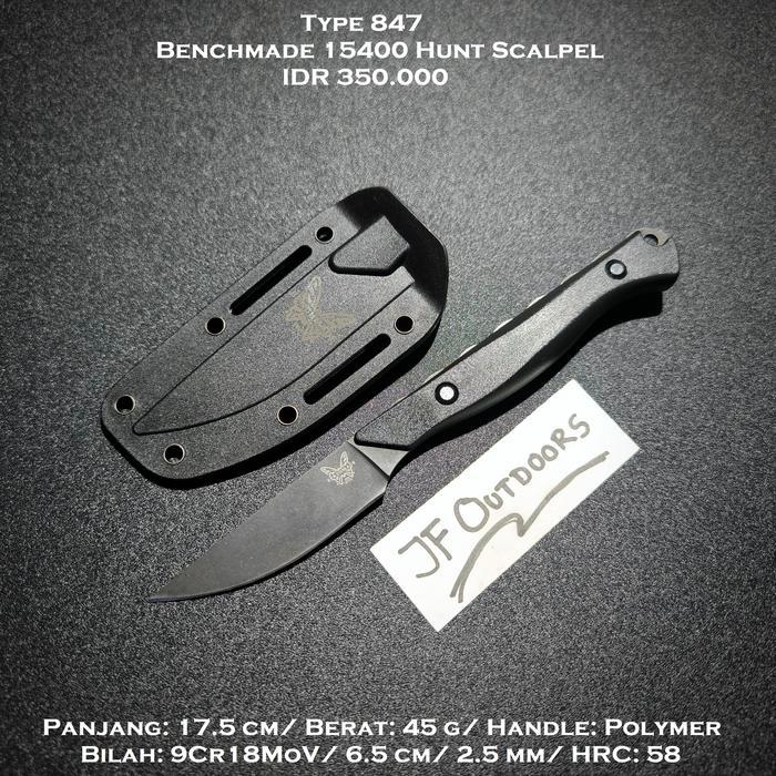 DISKON Pisau EDC Outdoor Benchmade 15400 HUNT Push Dagger The Scalpel