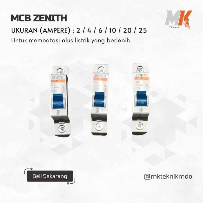TERLARIS MCB ZENITH 2A 4A 6A 10A 20A 25A READY