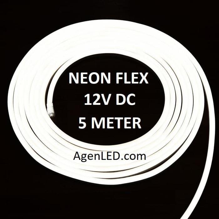 Lampu Neon Flex LED 12V DC neonflex 12 v volt sign 12volt PUTIH WHITE