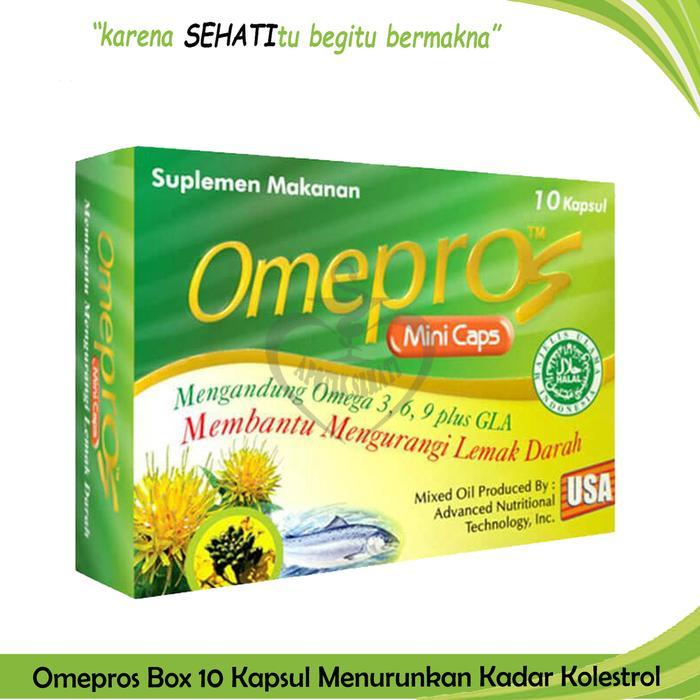 Omepros Mini 10 Kapsul Kolestrol Suplemen Kesehatan Untuk Mengatasi Tekanan Darah