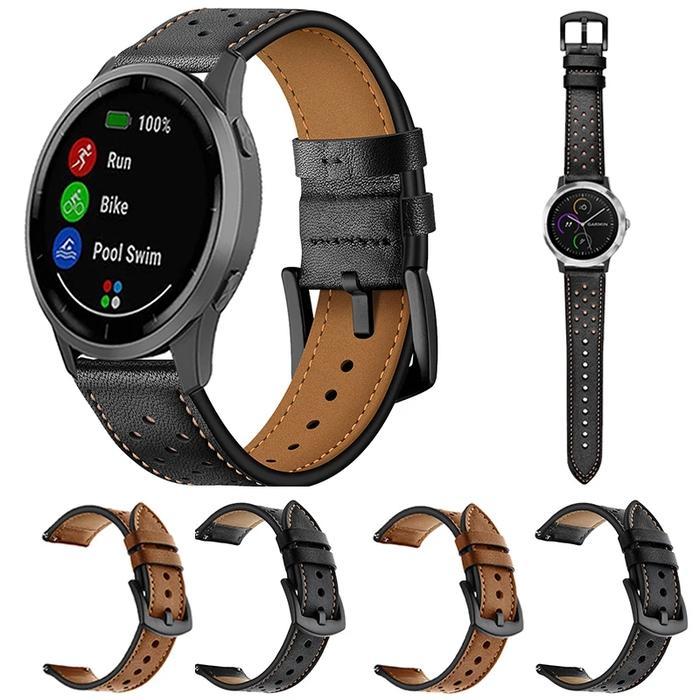 STRAP TALI JAM LEATHER KULIT BINTIK UNTUK GARMIN VENU / VIVOACTIVE 3