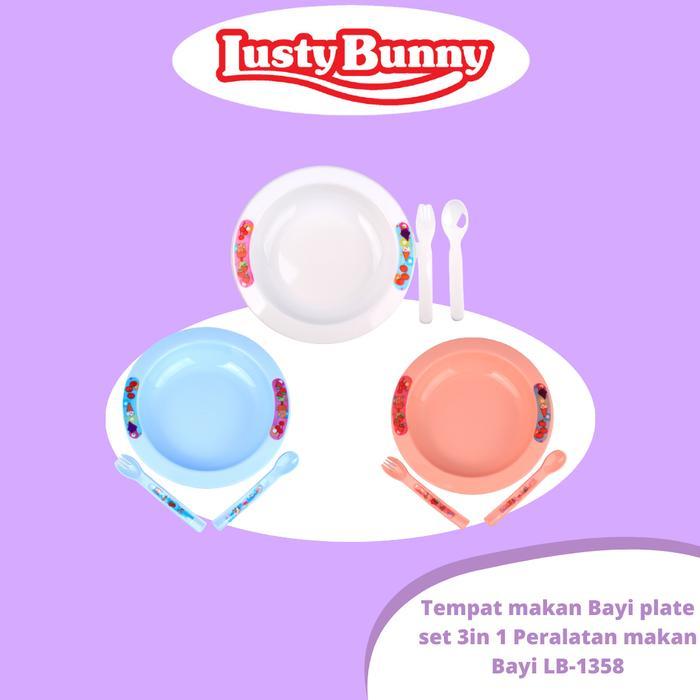 Lusty Bunny Plate Set LB-1358 Perlengkapan makan Bayi - Putih