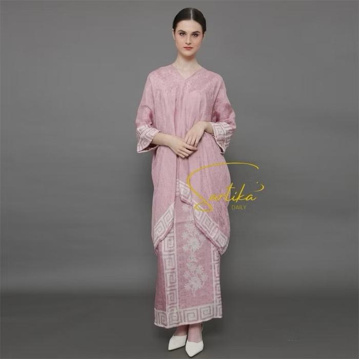 Kaftan Set Jupri Pangko | Kaftan Set Sartika | Set Jupri Wanita - Rosegold