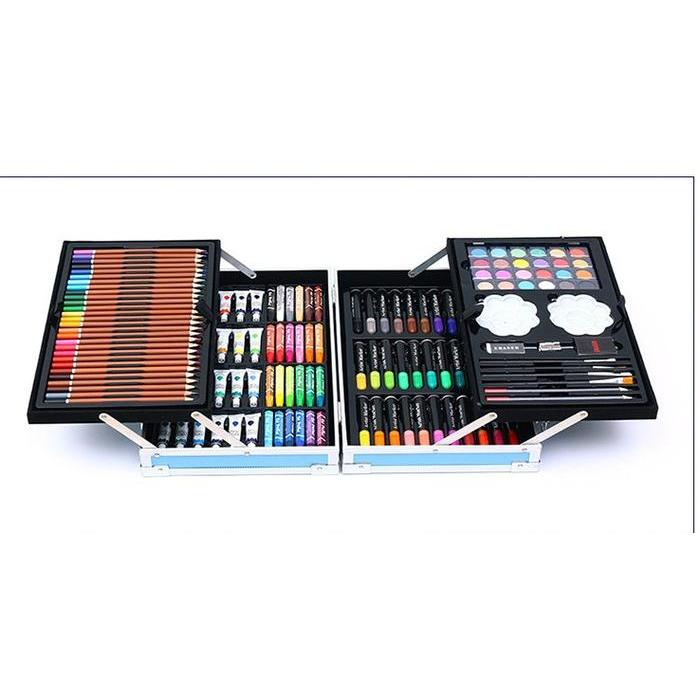 Premium Crayon Set Koper Premium Lengkap Komplit Besar Mewah 145 Pcs New Model Original
