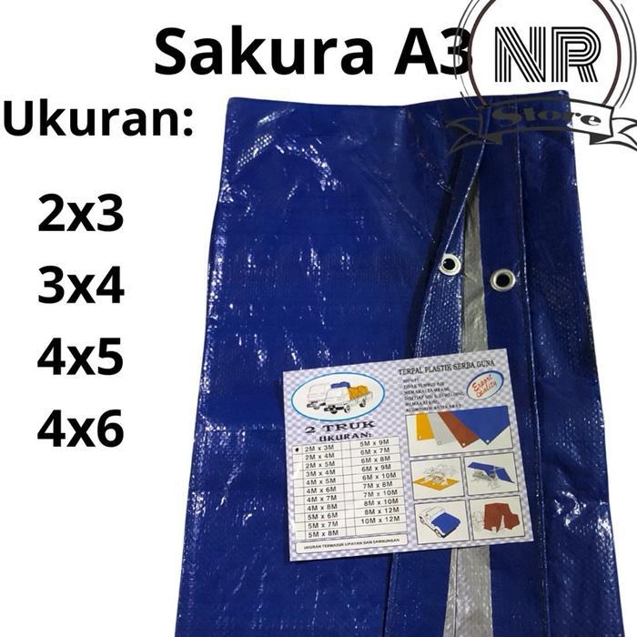 TERLARIS Terpal 2trak Sakura ukuran 2x3 3x4 3x5 4x5 4x6 Terpal tenda Terpal kolam Terpal serbaguna
