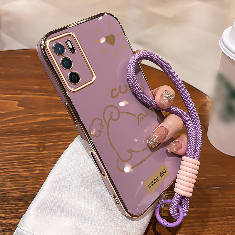 Casing Untuk OPPO A16 A16s A54s Case Casing pola kucing malas Kasing HP Kesing mewah Silikon Softcas