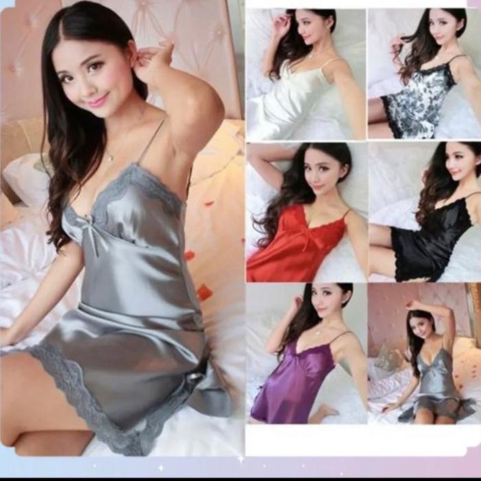 PROMO Baju tidur Lingerie wanita / Daster seksi Lingerie Satin