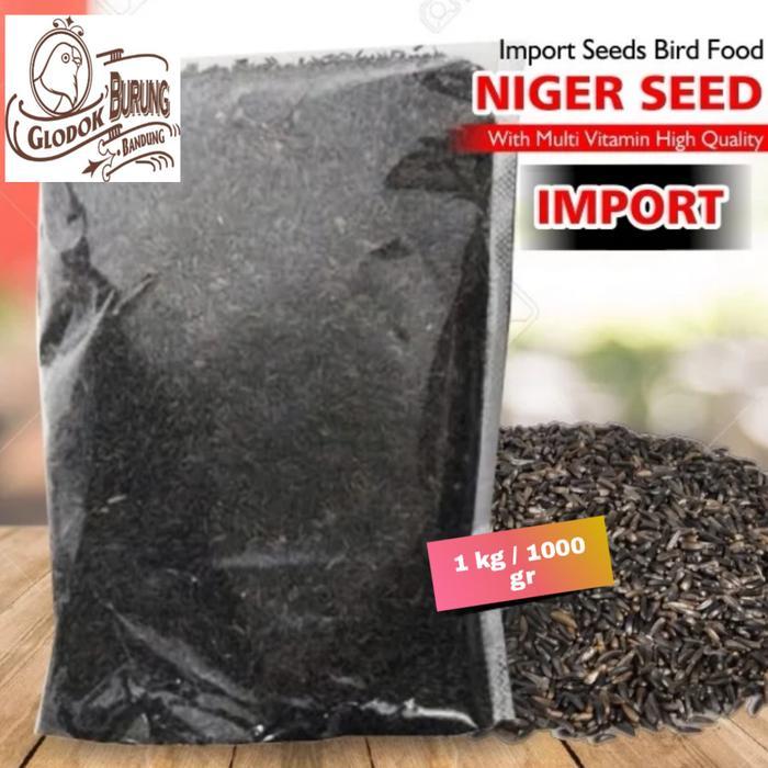 Niger Seed 1 Kg Makanan Burung Canari Dll Berkualitas