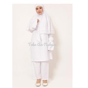 Setelan Baju Ihrom Wanita Lengkap - Baju Ihrom Jumbo Wanita - Perlengkapan Haji Dan Umroh Wanita