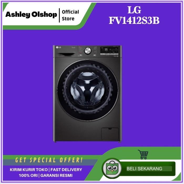 Mesin Cuci Front Loading 12Kg LG FV1412S3B Inverter AI DD LG 12 kg