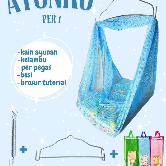 Ayunan Bayi Set Per 1 Jumbo Ayunku - 1 Paket Perlengkapan Bayi Ayunan Cable Kelambu Pasti Promo