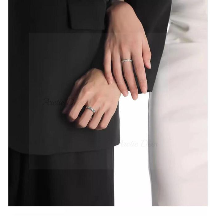 Cincin Couple Pasangan terbaru Simpel dan Fashionable hadia pacaran Surprise Gift cincin couple