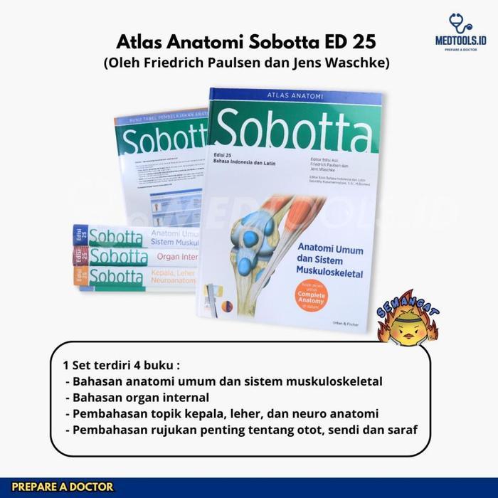 Paket Buku Dasar Kedokteran / Paket Buku Kedokteran Blok Awal / Atlas Anatomi Sabotta ED24 /