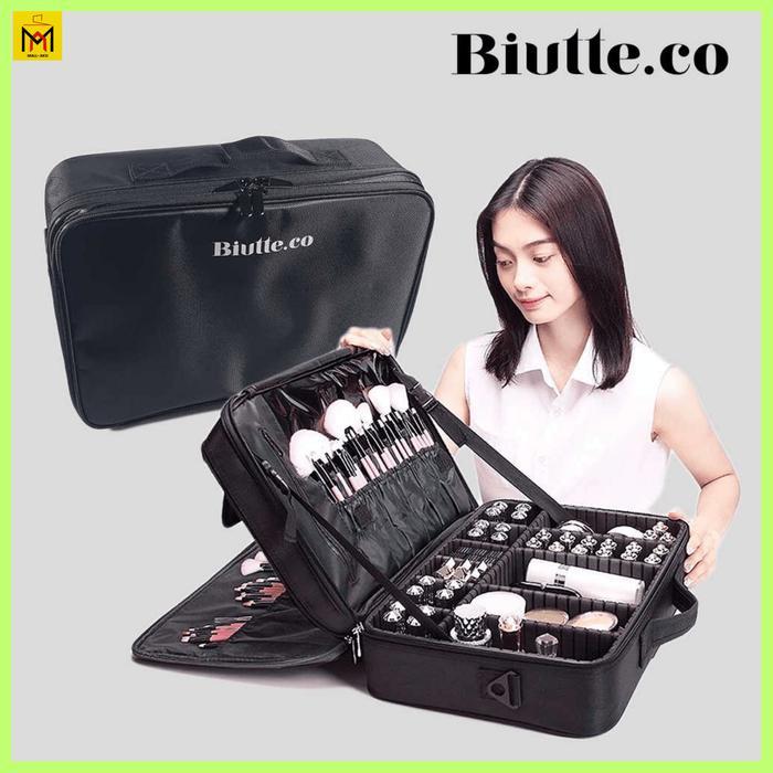 Tas Rias Kosmetik MUA Profesional Make Up Travel Organizer Bag 3 Layers