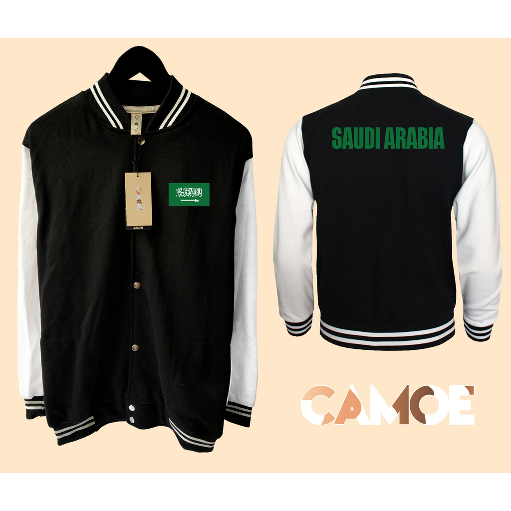 Jaket Baseball Varsity Bendera SAUDI ARABIA Piala Dunia World Cup