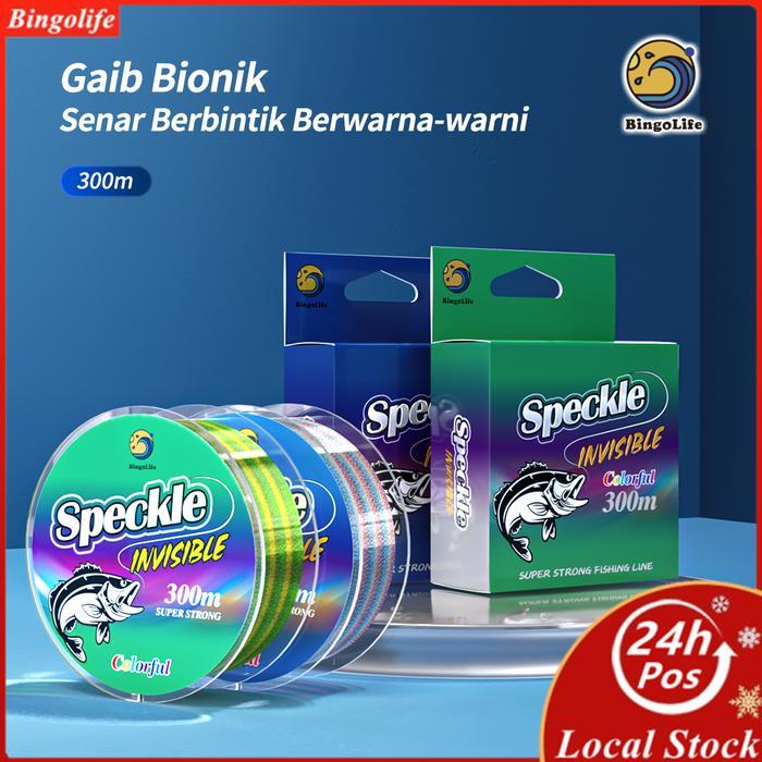 Maguro - Senar Pancing Nilon Speckle Colorful Invisible 300M Kuat Anti Keriting Memancing