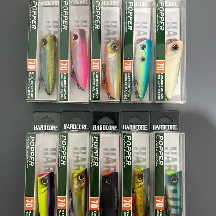 BISA COD Yozuri Duel Hardcore Top Water Lure 70F 70mm 10.5gr Umpan Pancing Casting
