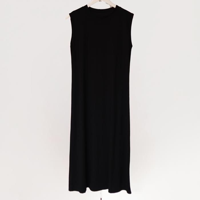 Inner Dress Span Tanpa Lengan Manset Panjang Spandex Elastis Gamis Hitam
