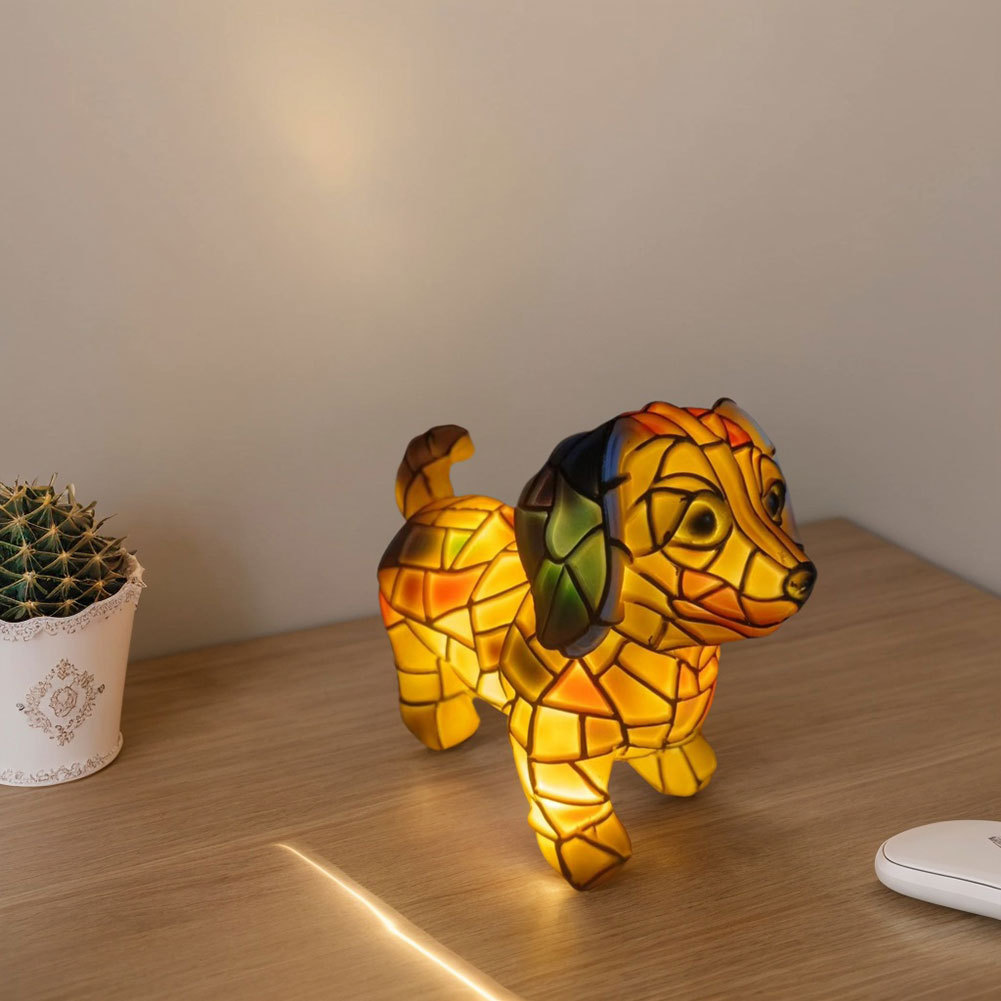 Animal Resin Night Light Cute Bedside Lamp Nightstand Lamp for Living Room & Bedroom
